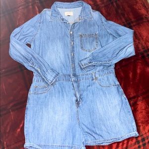 Denim Short Romper
